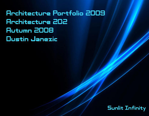 Architecture Portfolio 2009