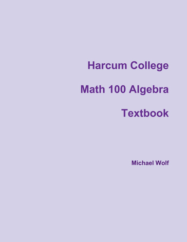 Math 100 Textbook