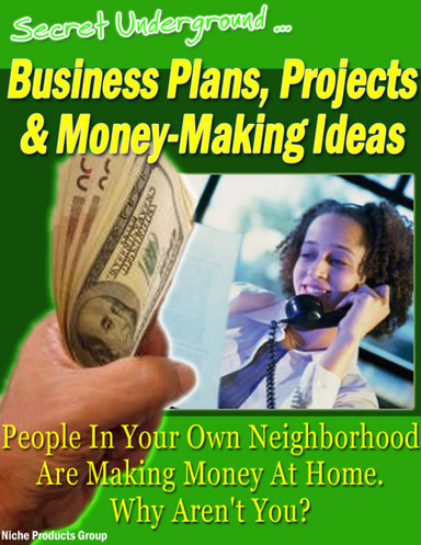 Secret Underground Business Plans, Projects & Money-Making Ideas