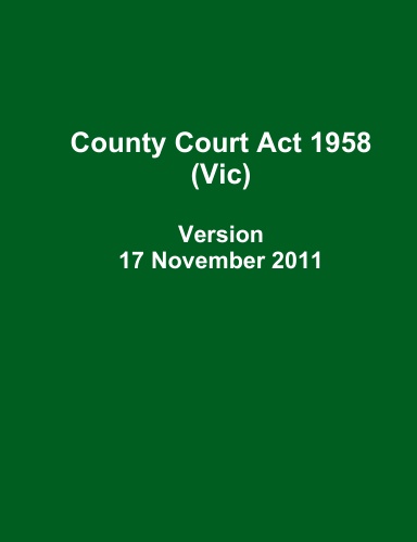 County Court Act 1958 (Vic)