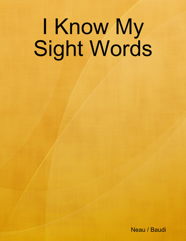 I Know My Sight Words