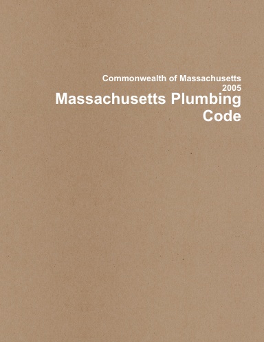 Massachusetts Plumbing Code