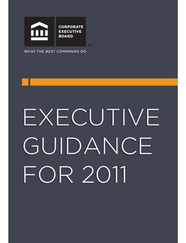Executive Guidance for 2011