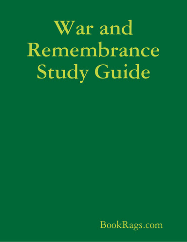 War and Remembrance Study Guide