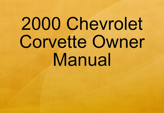 2000 Chevrolet Corvette Owner Manual