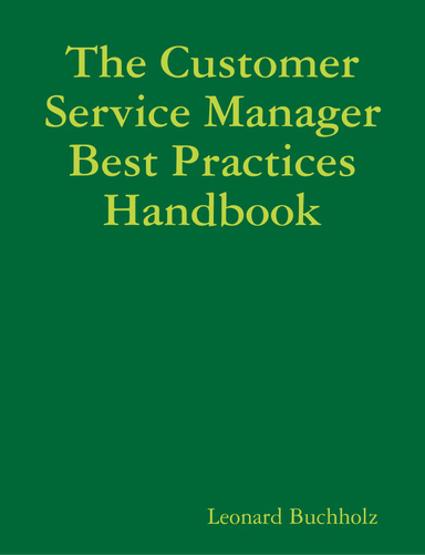 The Customer Service Manager Best Practices Handbook