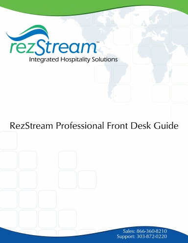 RezStream Professional Front Desk Guide