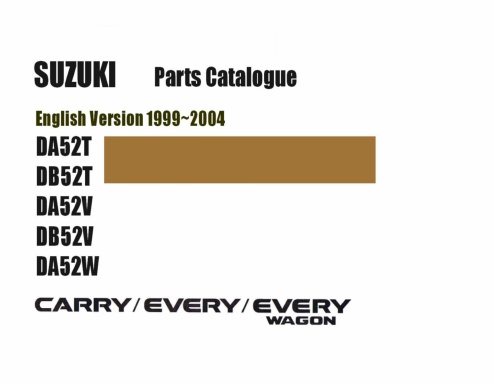 Suzuki Carry & Every English Parts Manual 1999~2004