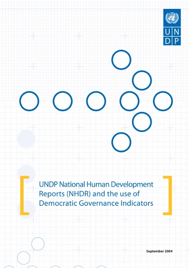 UNDP National Human Development Reports (NHDR) and the Use of Democratic Governance Indicators