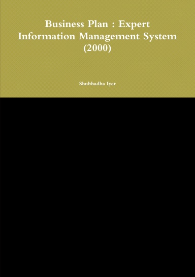 Business Plan : Expert Information Management System (2000)