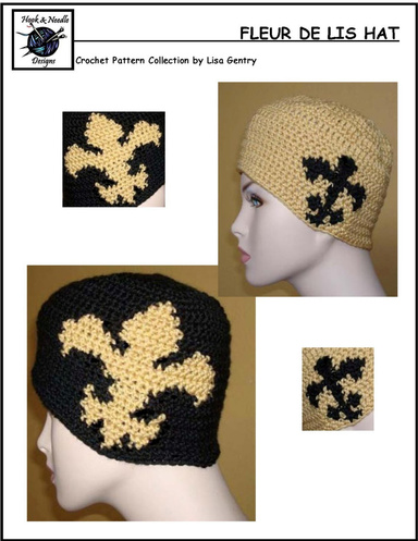 Fleur de Lis - PDF Crochet Pattern for Hat