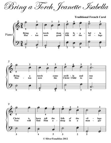 Bring a Torch Jeanette Isabella Easy Piano Sheet Music Pdf