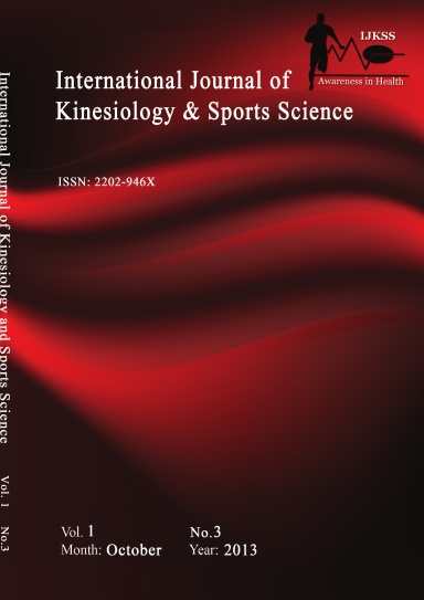 International Journal of Kinesiology and Sports Science (IJKSS, Vol. 1 No.3)