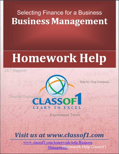 Selecting Finance for a Business