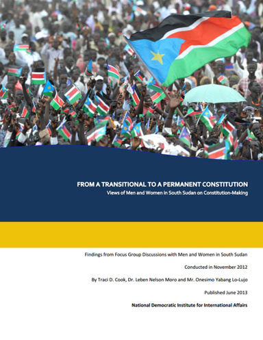 From a Transitional to a Permanent Constitution: Views of Men and Women in South Sudan on Constitution-Making