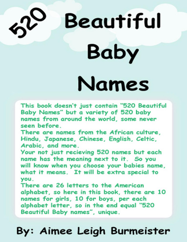 520 Beautiful Baby Names