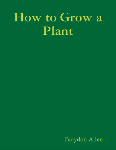 How to Grow a Plant