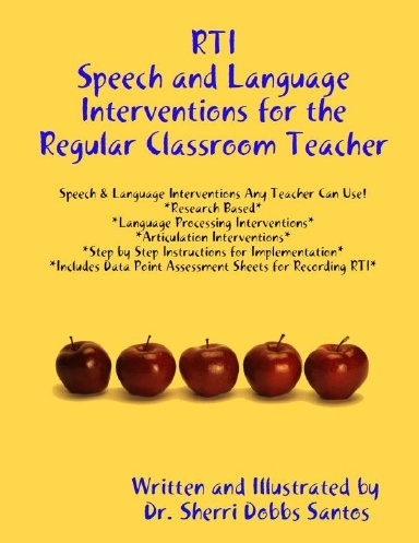 RTI: Speech and Language Interventions for the Regular Classroom Teacher (Spiral Bound)