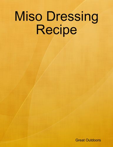 Miso Dressing Recipe
