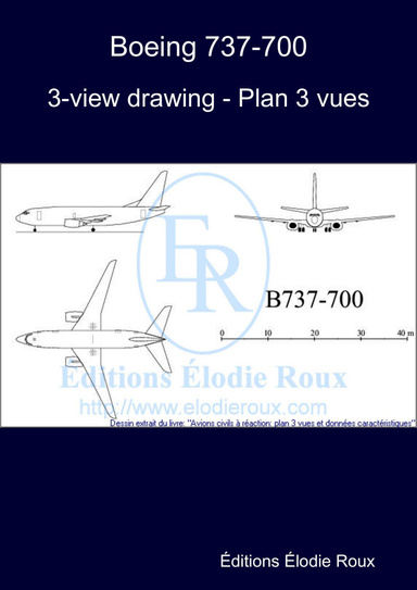3-view drawing - Plan 3 vues - Boeing 737-700