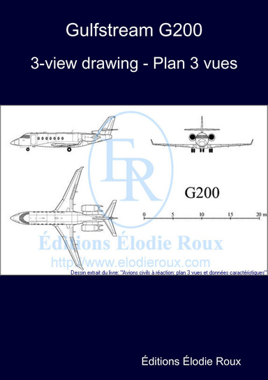 3-view drawing - Plan 3 vues - Gulfstream G200
