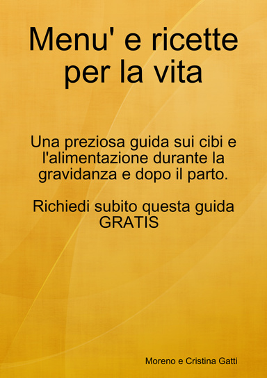 Menu' e ricette per la vita