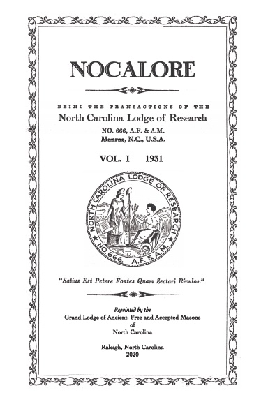 NOCALORE Vol. I 1931