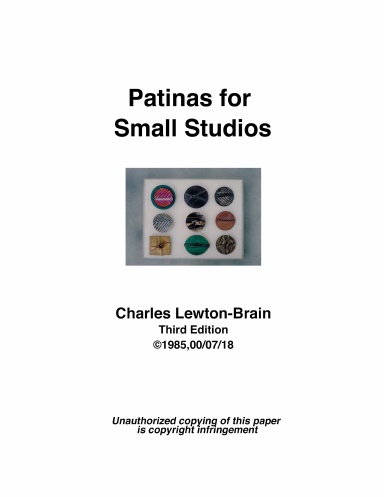 Patinas For Small Studios 1