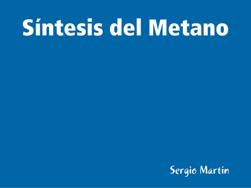 Síntesis del Metano