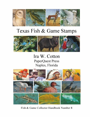 Texas Fish & Game Stamps - perfect binding