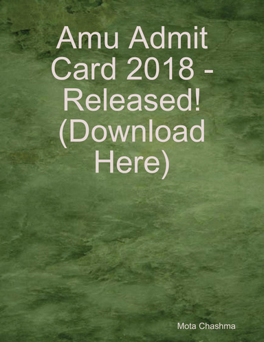 Amu Admit Card