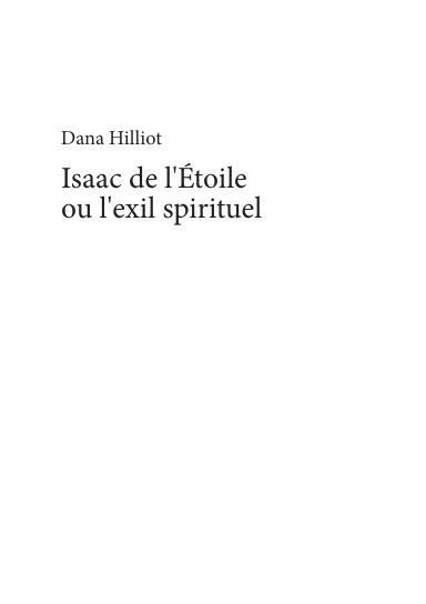 Isaac de l'Etoile, ou l'exil spirituel