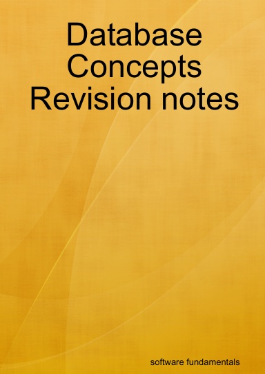 Database Concepts Revision notes