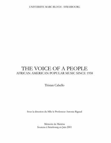THE VOICE OF A PEOPLE (A4)