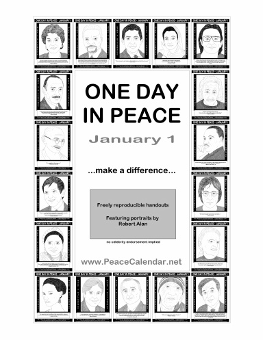 One Day In Peace - January 1