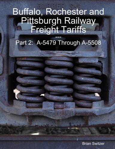 Buffalo, Rochester and Pittsburgh Railway Freight Tariffs - 2