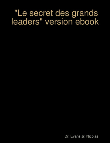"Le secret des grands leaders" version ebook