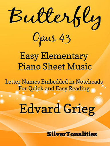 Butterfly Opus 43 Easy Elementary Piano Sheet Music Pdf
