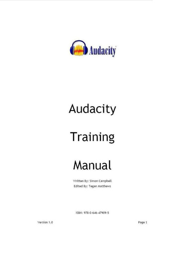 Beginners Audacity Training Manual