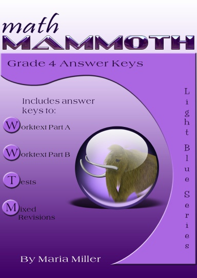 Math Mammoth Grade 4 Answer Keys (International Version)