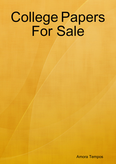 College Papers For Sale