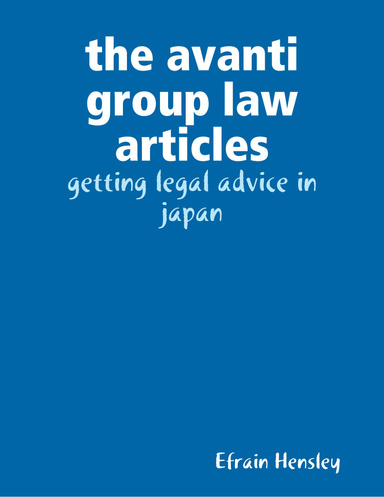 the avanti group law articles: getting legal advice in japan