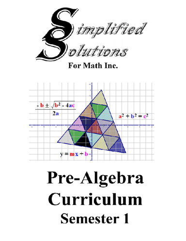 ePre Algebra Curriculum Semester I