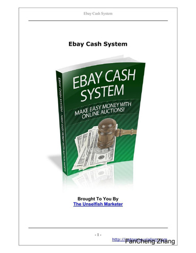 eBay Cash System