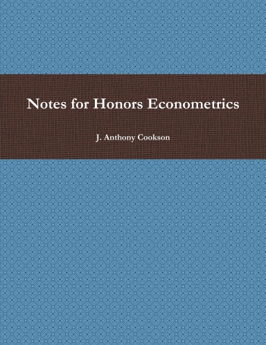 Notes for Honors Econometrics