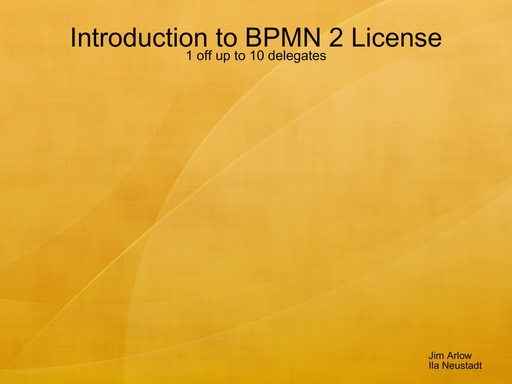 Introduction to BPMN 2 License - 1 off up to 10 delegates