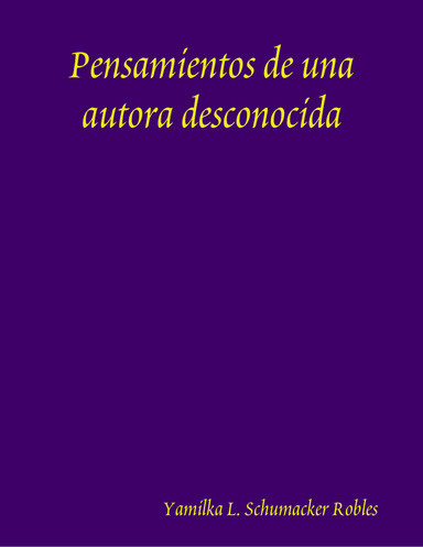 Pensamientos de una autora desconocida