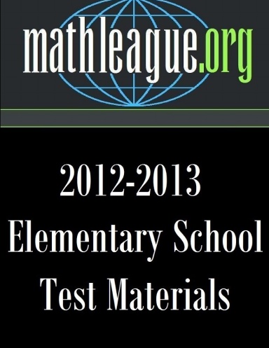 Elementary School Test Materials 2012-2013