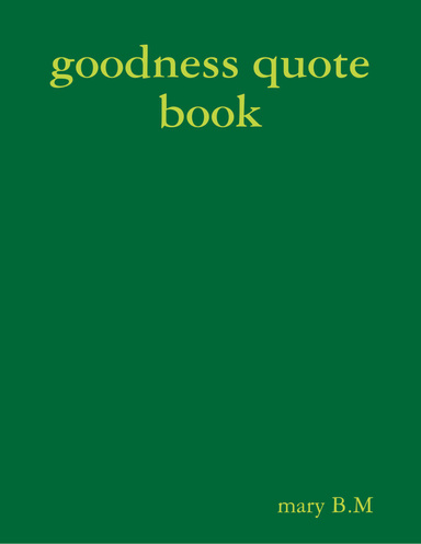 goodness quote book