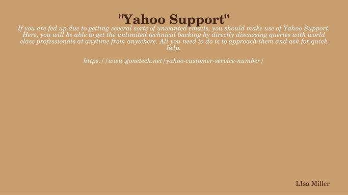 "Yahoo Support"